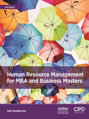 cover image of Human Resource Management for MBA and Business Masters